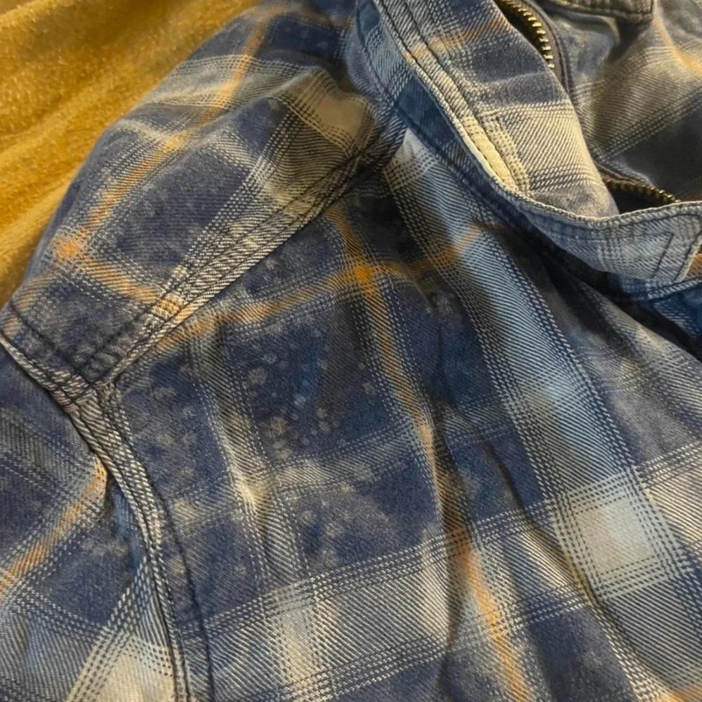 Free People Deconstructed Oversized Plaid Shirt Jacket - Picture 7 of 9